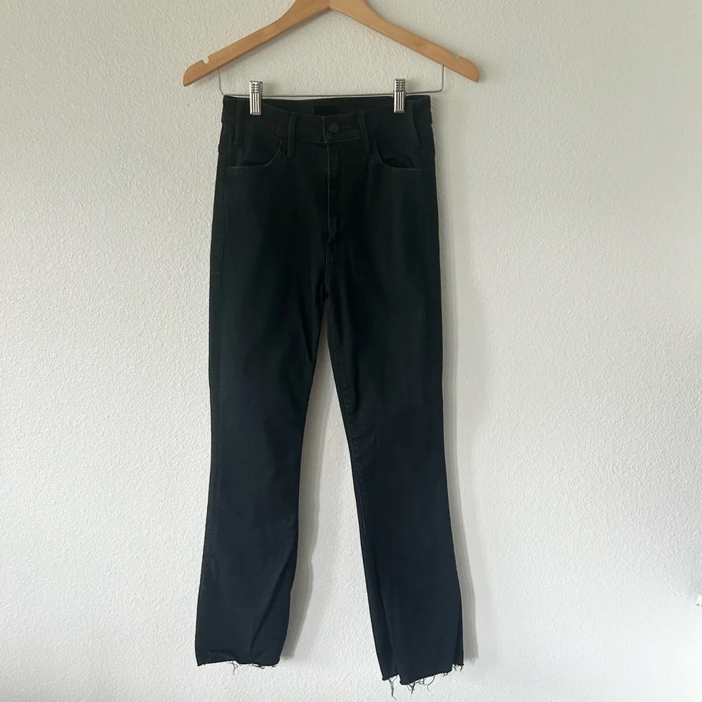 MOTHER The Hustler High-Rise Ankle Fray Jeans in Not Guilty